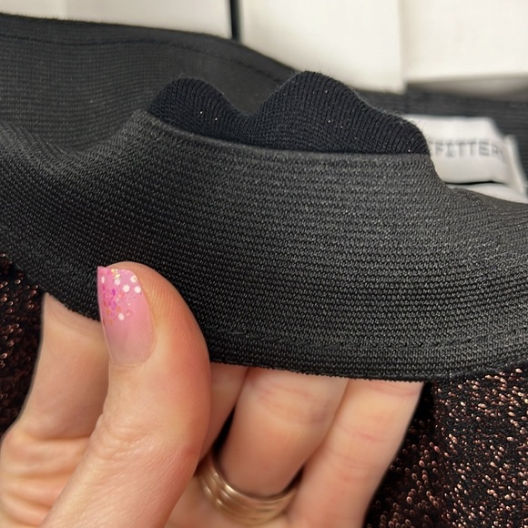 Urban Outfitters Silence+Noise Bella Shimmer Pull On Stretch Flare Pants Medium - Picture 6 of 10